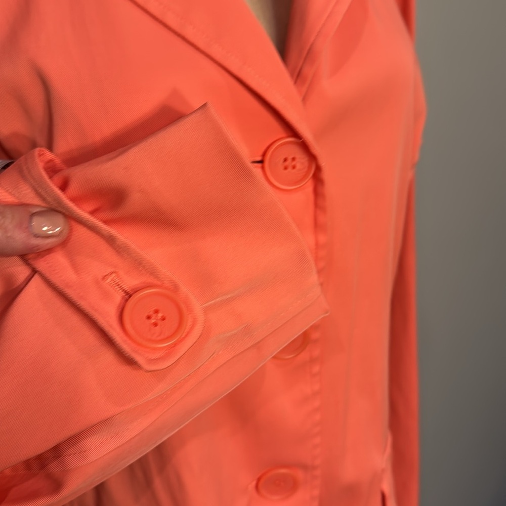 Norton Mcnaughton spring peach trench coat Size M - Picture 3 of 6